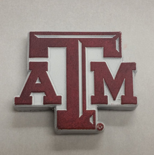 NEW! Chocolate Texas A&M Block ATM Logo in Maroon & White - Medium as