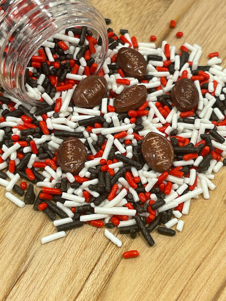 Red, Black and White Football Sprinkle Medley