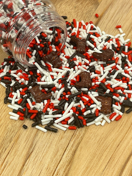 Red, Black and White Boot Sprinkle Medley