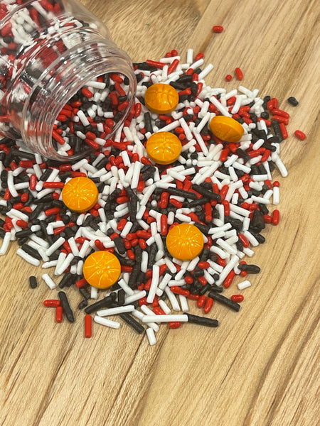 Red, Black and White Basketball Sprinkle Medley