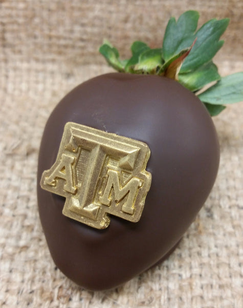 Chocolate Texas A&M Block ATM Cupcake Toppers (One Dozen)