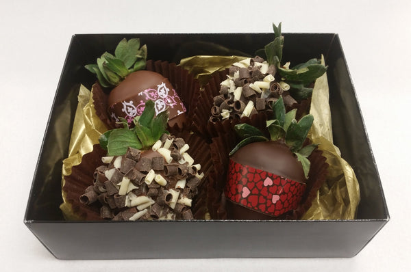 Chocolate Dipped Strawberries - Box of 4 - Pre-Order for Valentines Day!