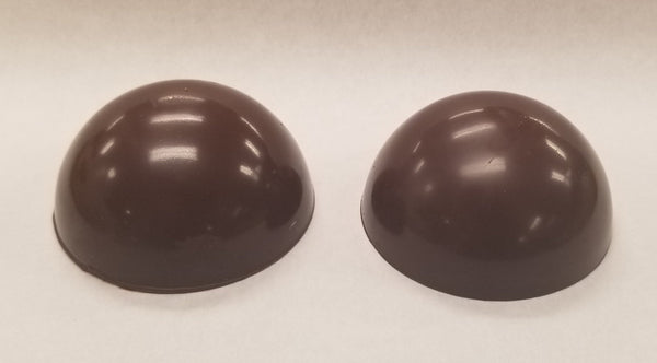 Hot Cocoa "Bombshells" - Two 3' Hollow Hemispheres of Dark Chocolate Shells